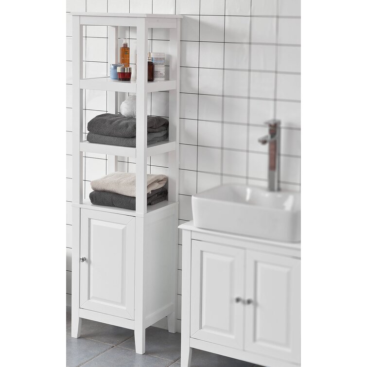 Brambly Cottage Krausgrill Freestanding Tall Bathroom Cabinet & Reviews ...