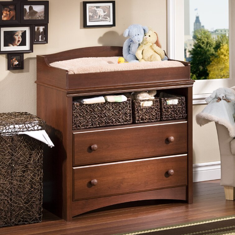 cherry changing table dresser