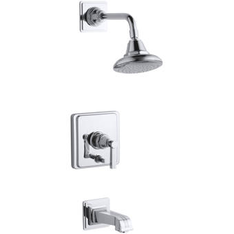 Latoscana Lady Thermostatic Tub And Shower Faucet With Rough In Valve Trim And Diverter Wayfair