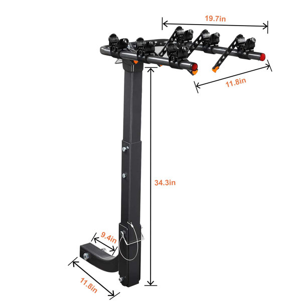 Bicycle Car Rack Bike Hitch Rack Double Foldable Bike Carrier Rack For Cars, Trucks, SUVS And Minivans