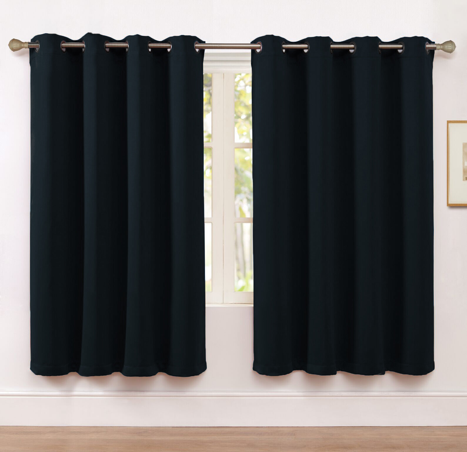 black cotton curtains