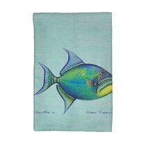 Fish Of The Sea Fishing Dish Towel Tea Towel Flat Cotton Kitchen Towel New 