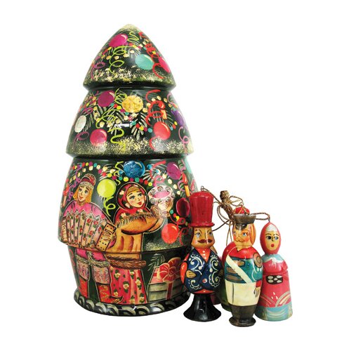 christmas tree nesting dolls