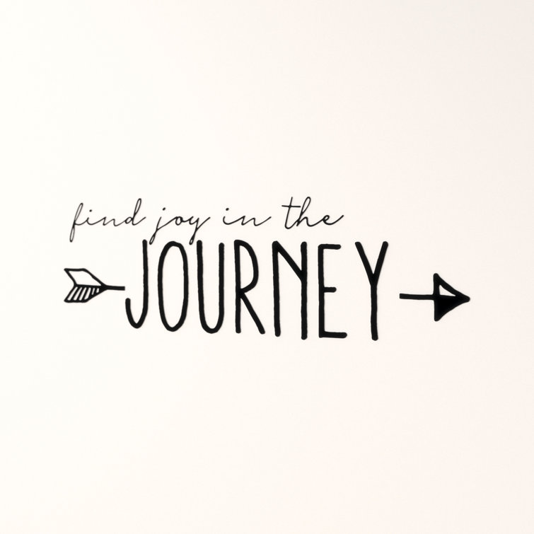 W X 30 H Joy in The Journey Wall Decal Black, 49 W X 30 H Joy in The Journey Wall Decal Black, 49