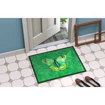 Details about   Butterfly Welcome Indoor/Outdoor Entryway Floor Mat Measures 29.5 by 17.75 Inch