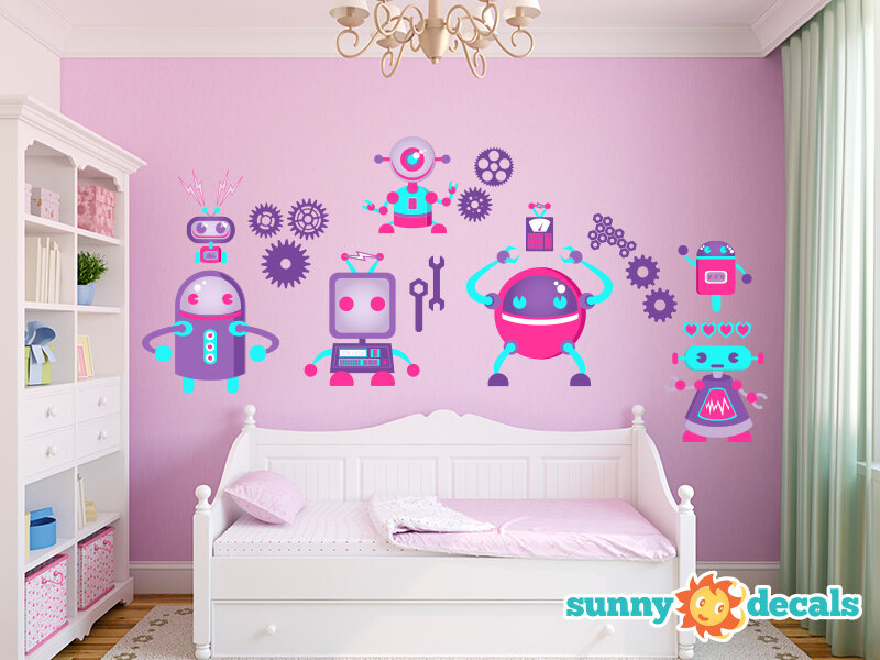 robot wall stickers