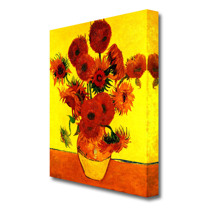 East Urban Home 'Still Life Vase with Fifteen Sunflowers 3 ...
