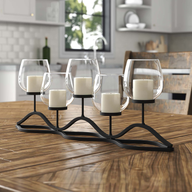 Park Designs Iron Scrolled Pillar Candle Holders Set of 3 