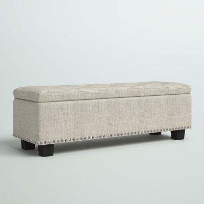 Ahrens Modern and Contemporary Fabric Upholstered Button-Tufting Storage Ottoman Bench