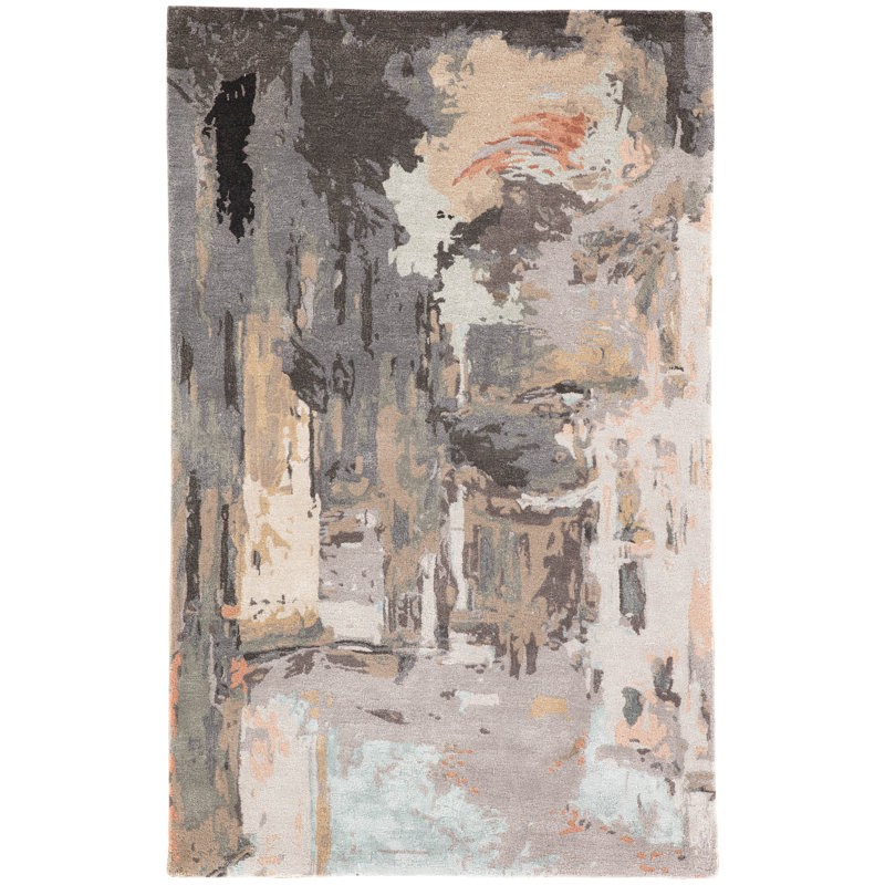 Jaipurliving Abstract Handmade Tufted Gray Beige Brown Area Rug Reviews Perigold