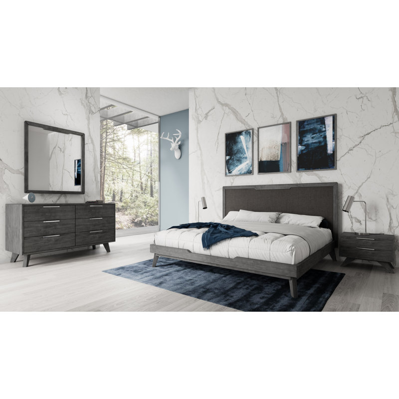 Allmodern Upholstered Platform 5 Piece Bedroom Set Reviews Wayfair