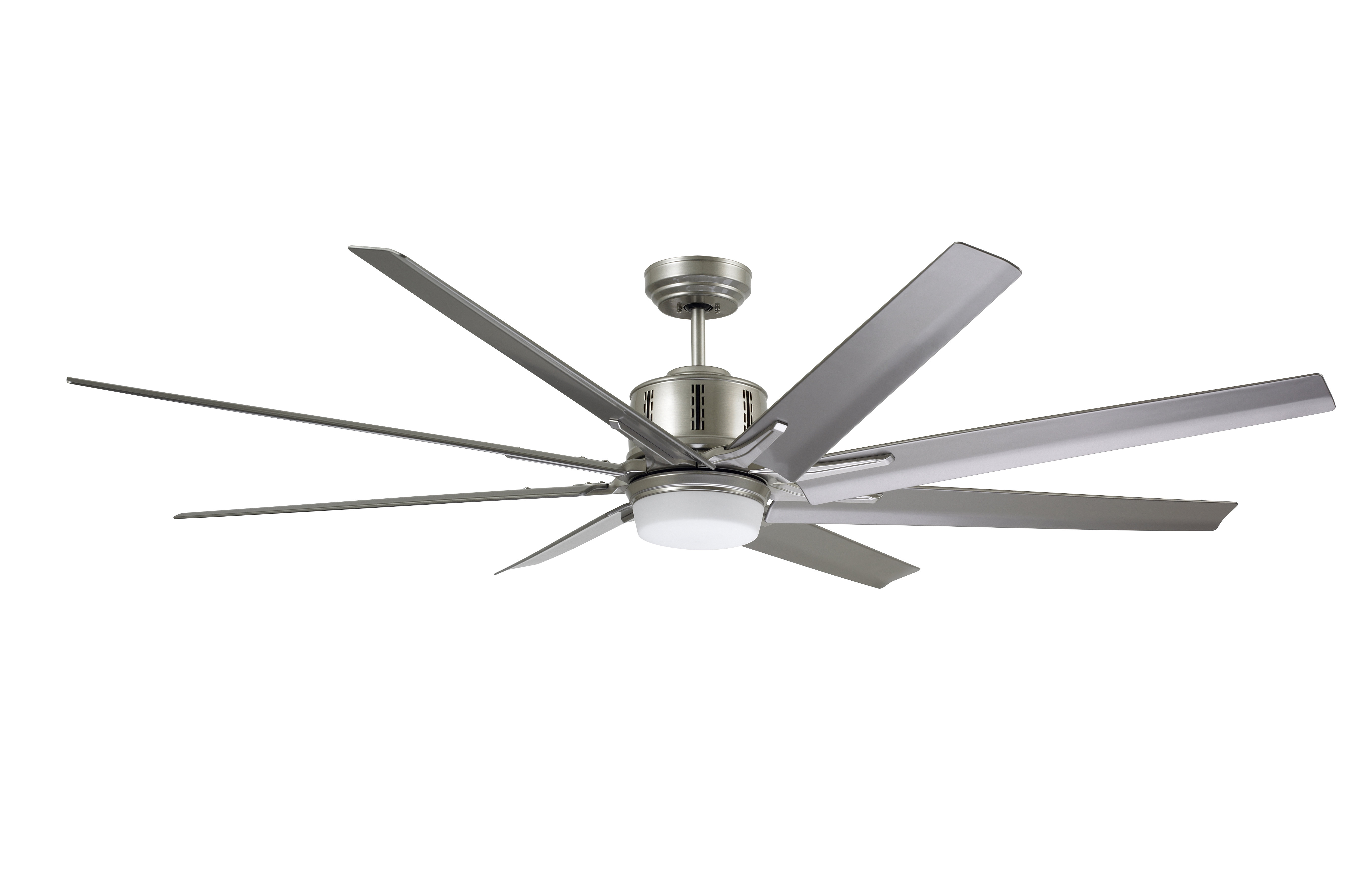 LED 8-Blades 9-Speed Dimmable Remote Controlled Ceiling Fan Light Kit 72 in