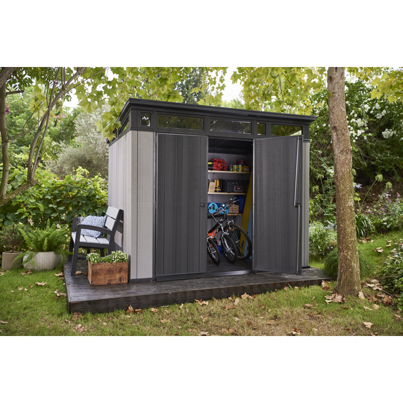 Keter Artisan 9 Ft W X 7 5 Ft D Plastic Storage Shed Reviews Wayfair