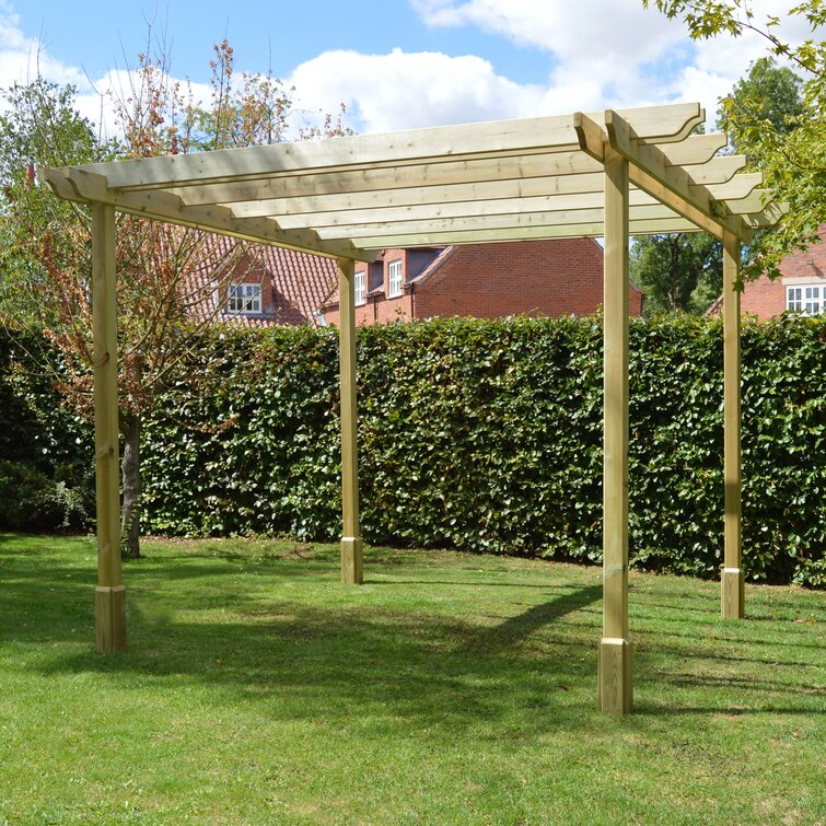 3.0m x 3.0m x 2.4m timber wooden garden gazebo pergola Delivered most post codes
