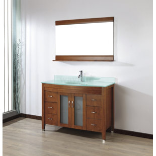 Pine Bathroom Vanity Wayfair Alfa 48 Single Bathroom Vanity Set With Mirror