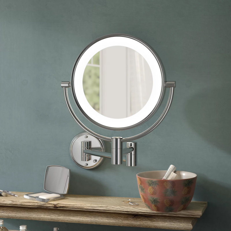 Darby Home Co Whitehill Dual Sided Wall Mount Lighted Mirror Whitehill Dual Sided Wall Mount Lighted Mirror