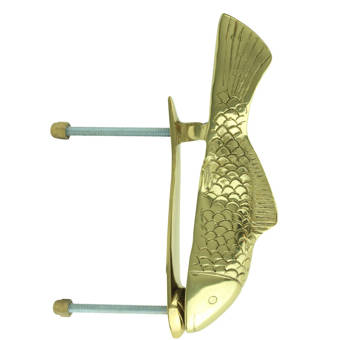 Polished Nickel DK9001-PN Vicenza Designs DK9001 Pollino Koi Door Knocker