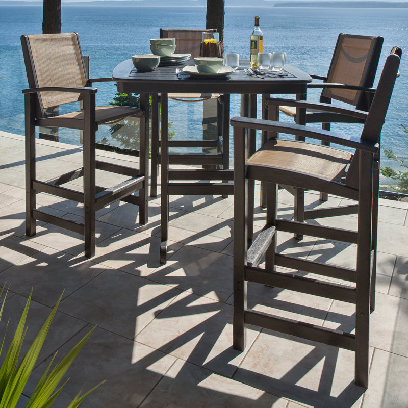 Polywood 5 Piece Bar Height Dining Set Reviews Wayfair 5 Piece Bar Height Dining Set