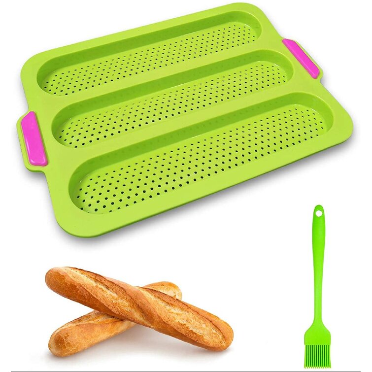 Non-stick Perforated Baguette Pan French Bread Pan Wave Loaf Bake Bakeware Mould 
