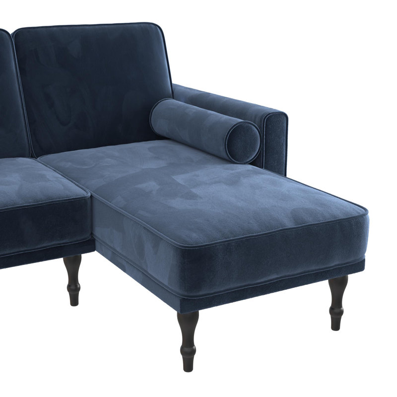 Kelly Clarkson Home Shelton 83 Velvet Reversible Sleeper Sofa Chaise Reviews Wayfair