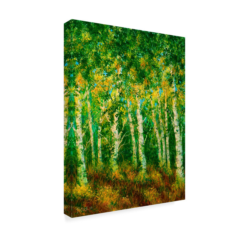 Winston Porter Birch Trees In Frame Acrylic Painting Print On