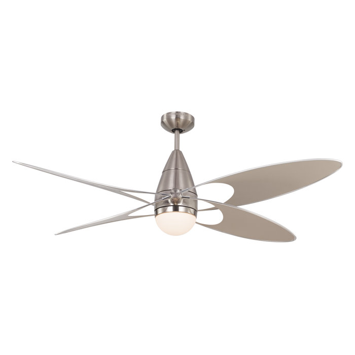 54 Clorinda Butterfly 4 Blade Outdoor Ceiling Fan With Remote Light Kit Included