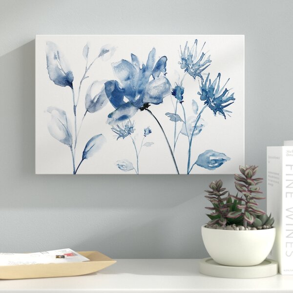 Three Posts™ Translucent Blues II - Wrapped Canvas Print & Reviews ...