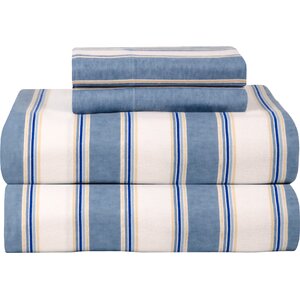 Celeste Home Ultra Soft Flannel Sheet Set in Blue & White