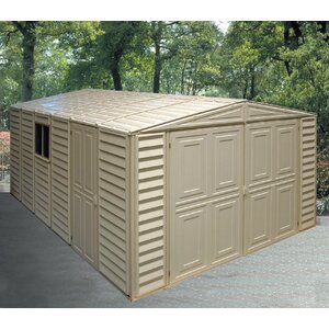 10 ft. 5 in. W x 15 ft. 5 in. D Plastic Garage Shed