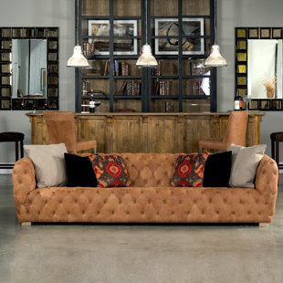 Extra Long Leather Sofa Wayfair Long Stanley Leather Chesterfield Sofa