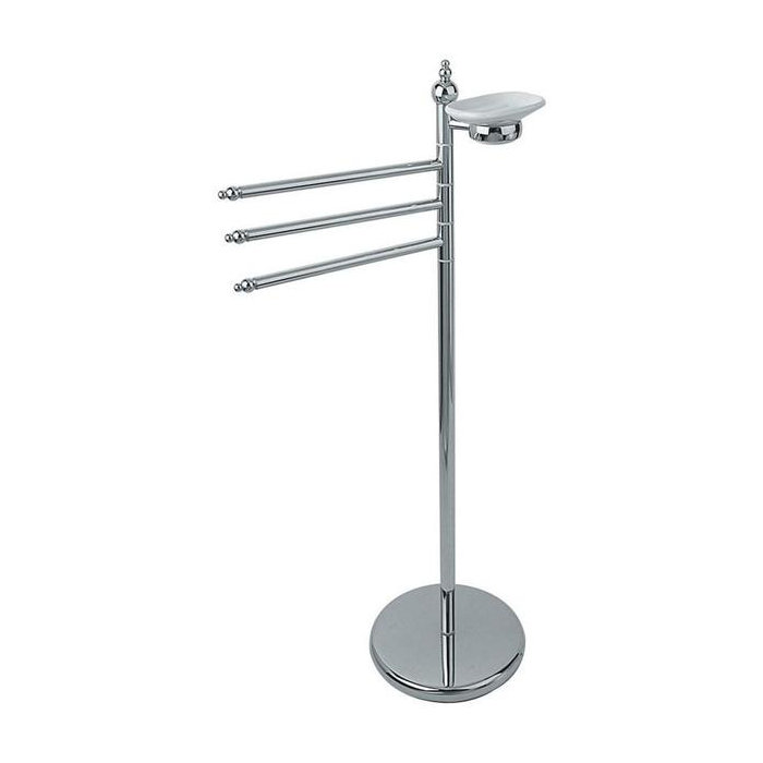 Hunnicutt Free Standing Towel Stand With Soap Dish Hunnicutt Free Standing Towel Stand With Soap Dish