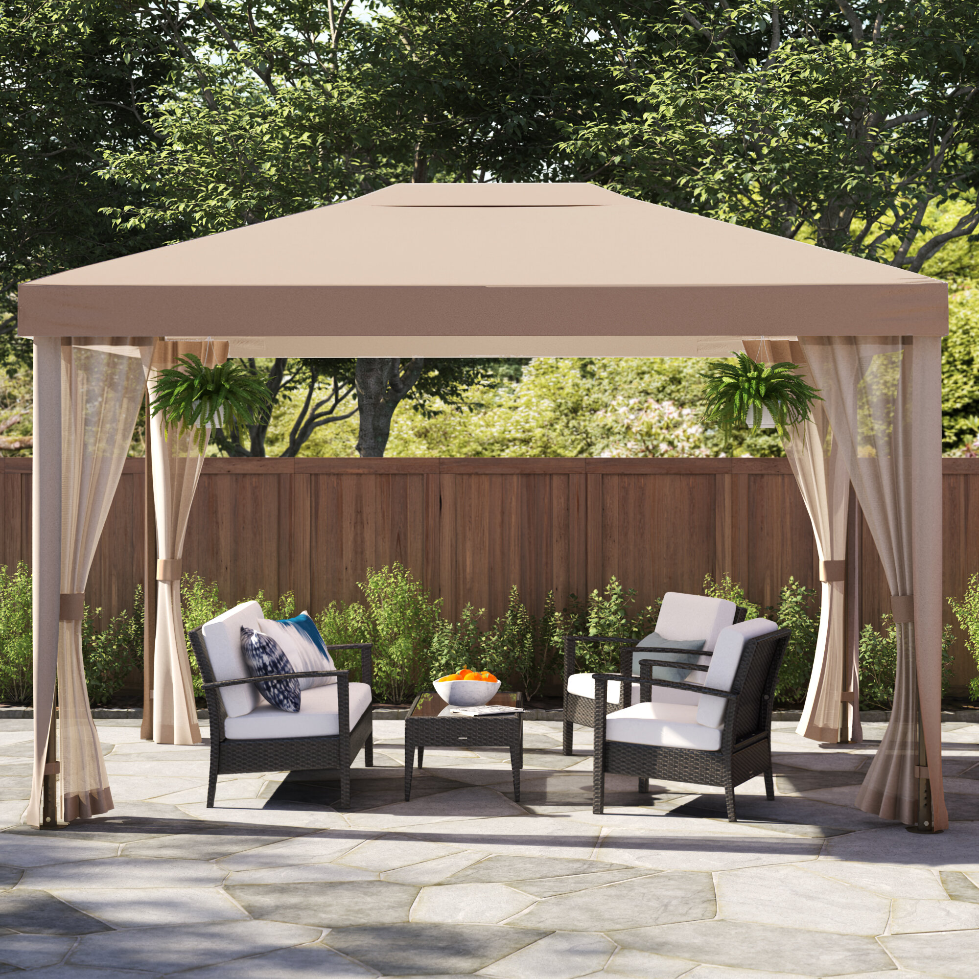 Abba Patio 13 Ft W X 10 Ft D Steel Gazebo Reviews Wayfair