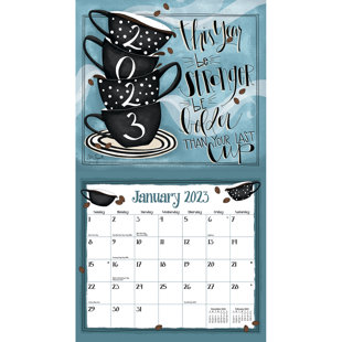 Coffee Calendar 2023 Lang Coffee 2023 Calendar Wall Décor | Wayfair