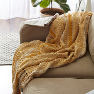 50"x60" Flato Handloomed 100% Cotton Throw Sofa Blanket Indian Sand 50"x60" Flato Handloomed 100% Cotton Throw Sofa Blanket Indian Sand