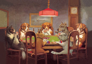 Red Barrel Studio Passing The Ace Under The Table Dog Poker