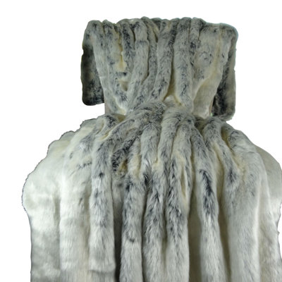 Weisberg Luxury Chinchilla Faux Fur Loon Peak Size 58 W X 60 L