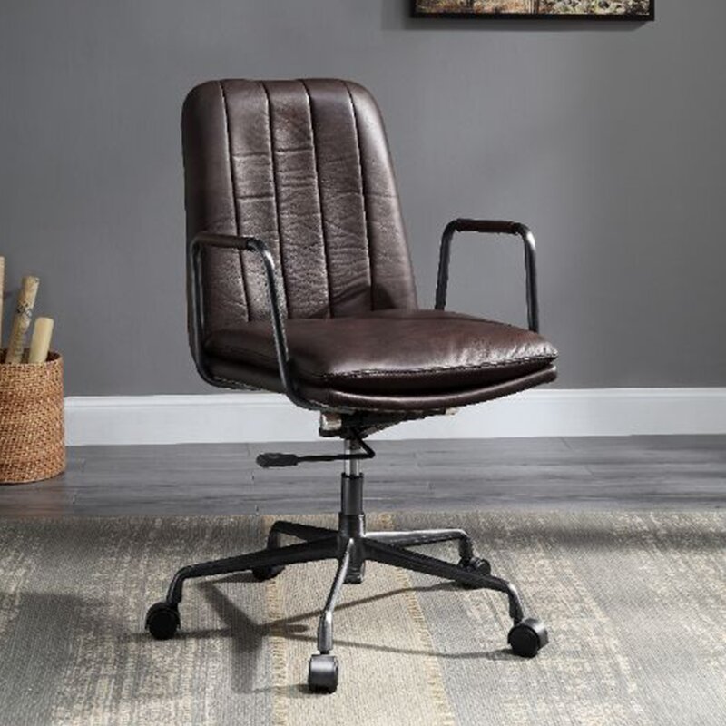 Simple Relax Top Grain Genuine Leather Conference Chair | Wayfair