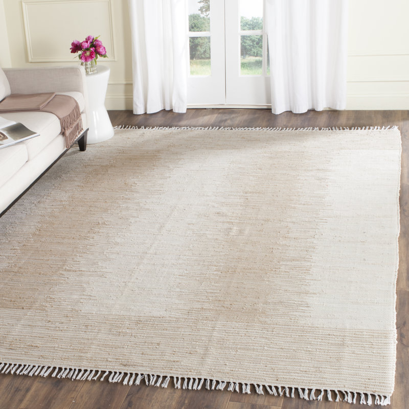 Highland Dunes Cayman Handwoven Flatweave Cotton Brown Tan Area Rug Reviews Wayfair