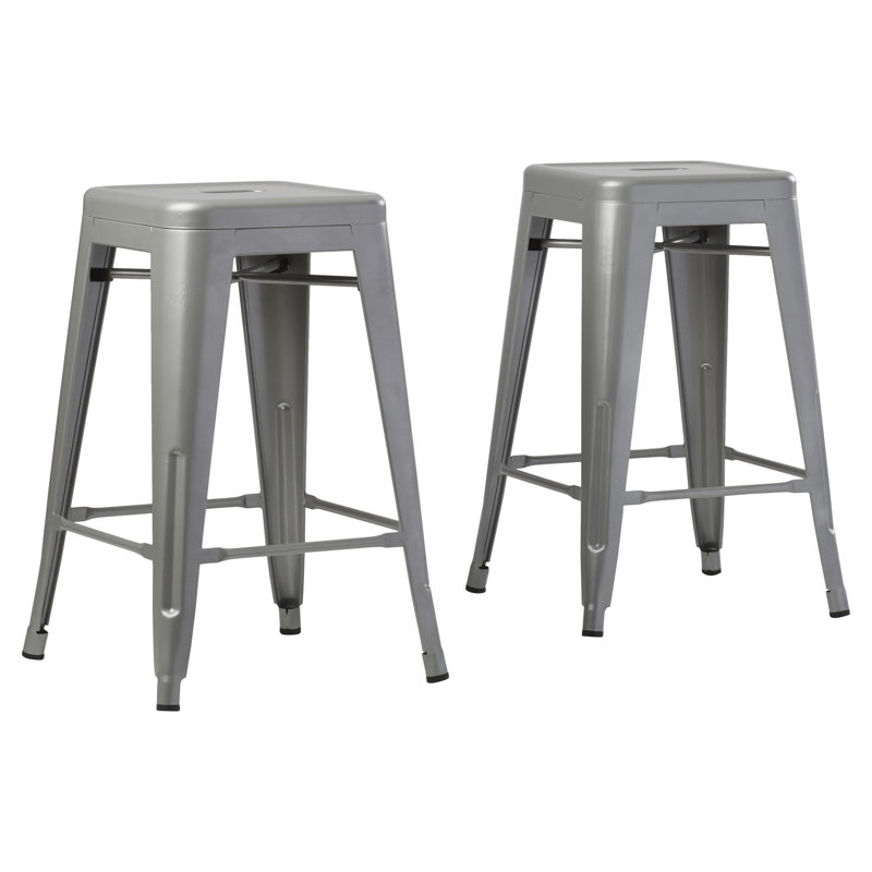 Industrial farmhouse metal counterstool