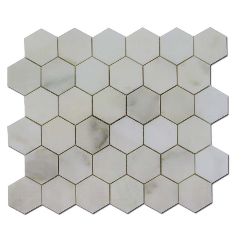 Cordelio Honeycomb 2 X 2 Marble Mosaic Tile In Calacatta Wayfair