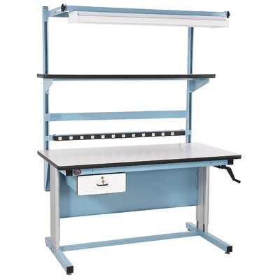 Desk Adjustable Height Workbench Pro Line Size 90 H X 72 W X 30 D