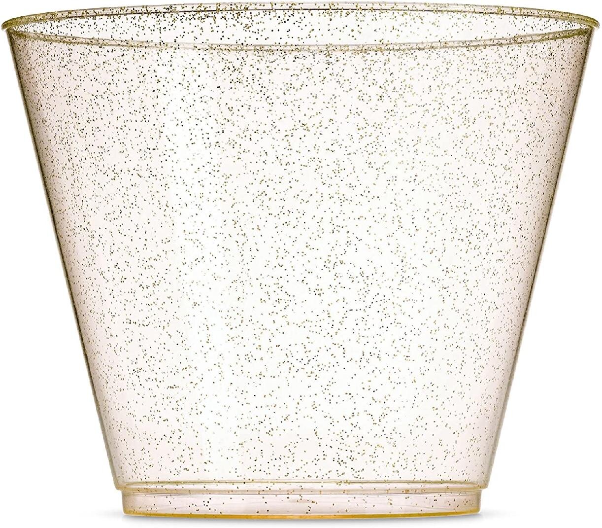TS Home Goods 7 oz Disposable Glass Cups Clear Tumblers Cocktail Cup 20 pack