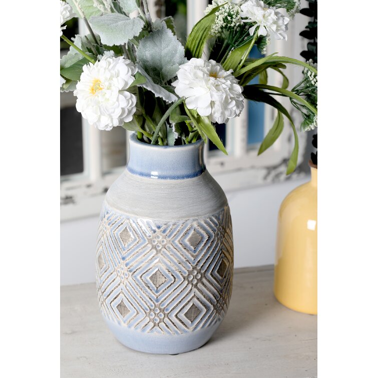 monque Ceramic Stripe 4 Colors Vase Flower Wedding Office Home Decorations Arrangement Classic 
