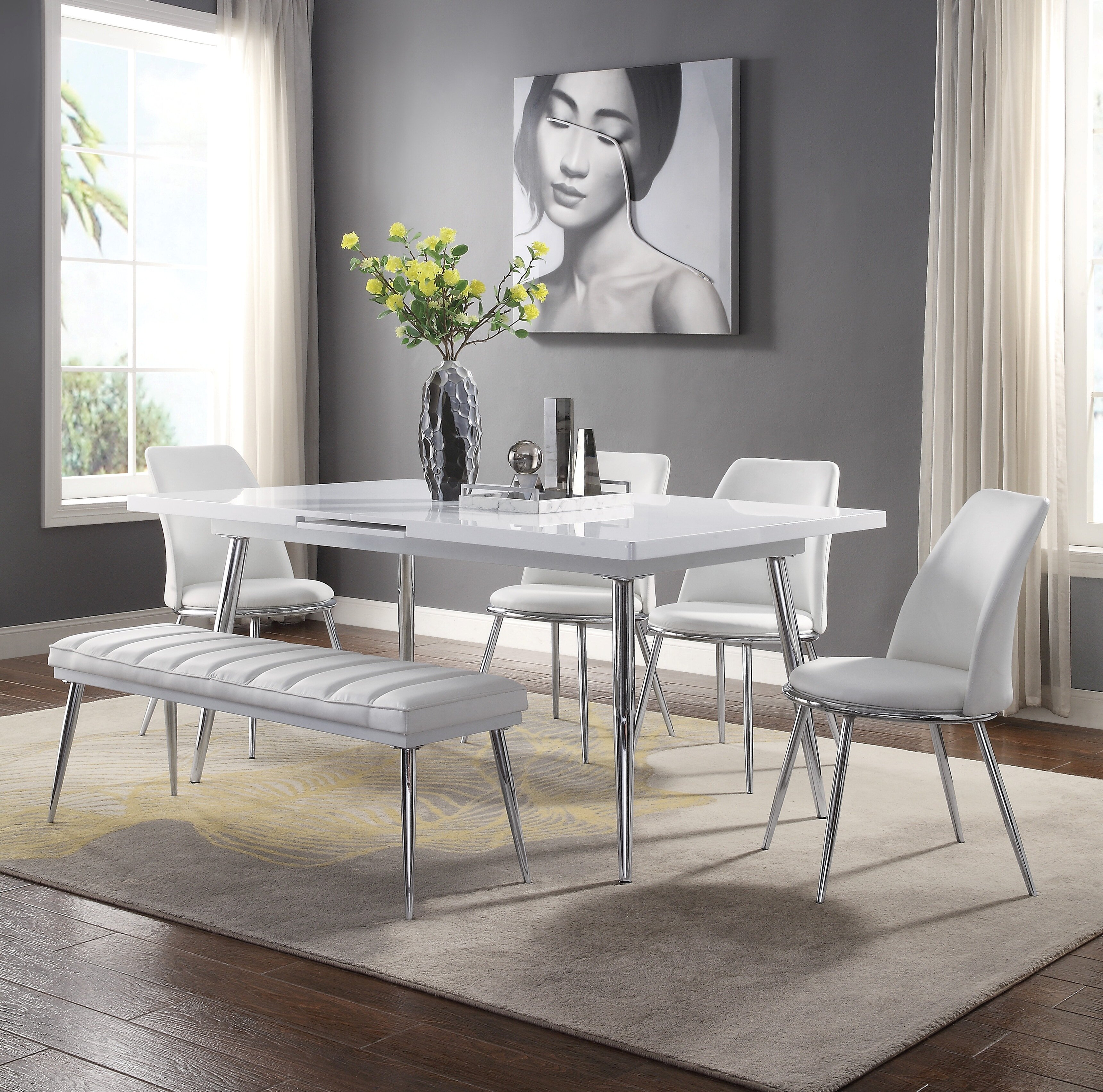 Orren Ellis Visalia Extendable Dining Set Wayfair