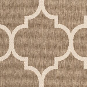 Short Brown/Bone Outdoor Rug