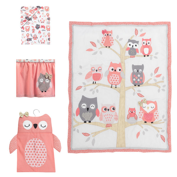 Lambs Ivy Family Tree Owl 4 Piece Crib Bedding Set Wayfair Beautiful selection of owl kids' bedding sets, quilt cover sets, comforters, cushions and more, available in single our bedding features gorgeous quilt/duvet covers in single, double and queen bed sizes, sheets, cushions and other bedroom accessories, featuring lovely scenes of these magnificent birds. wayfair