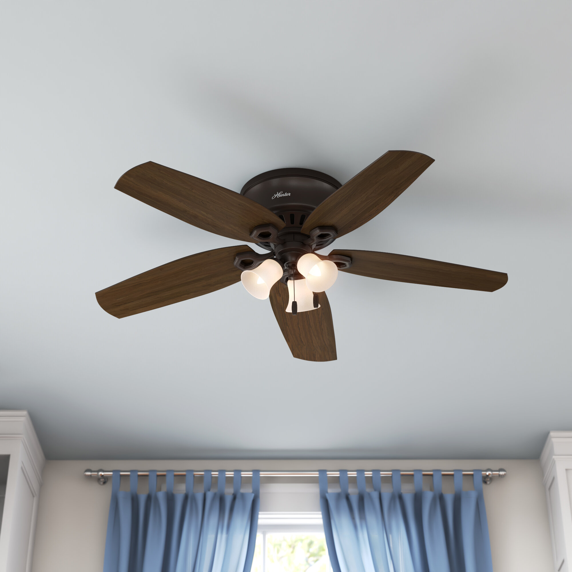 low clearance ceiling fan with light