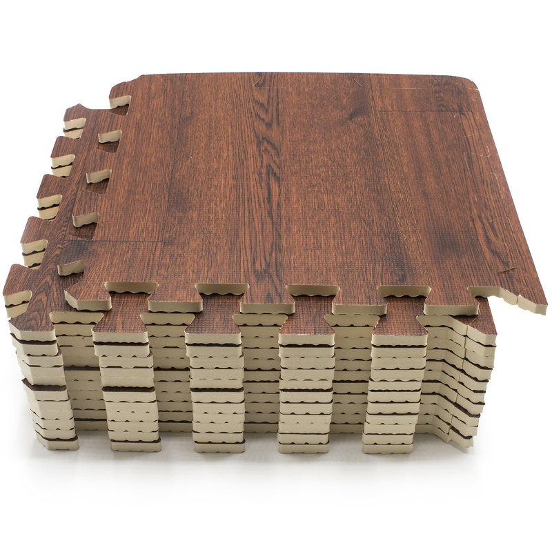 Sorbus Interlocking Wood Floor Mat Wayfair