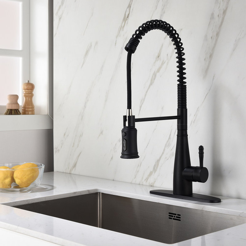 Sanfant Spring Pull Down Touch Single Handle Kitchen Faucet Wayfair