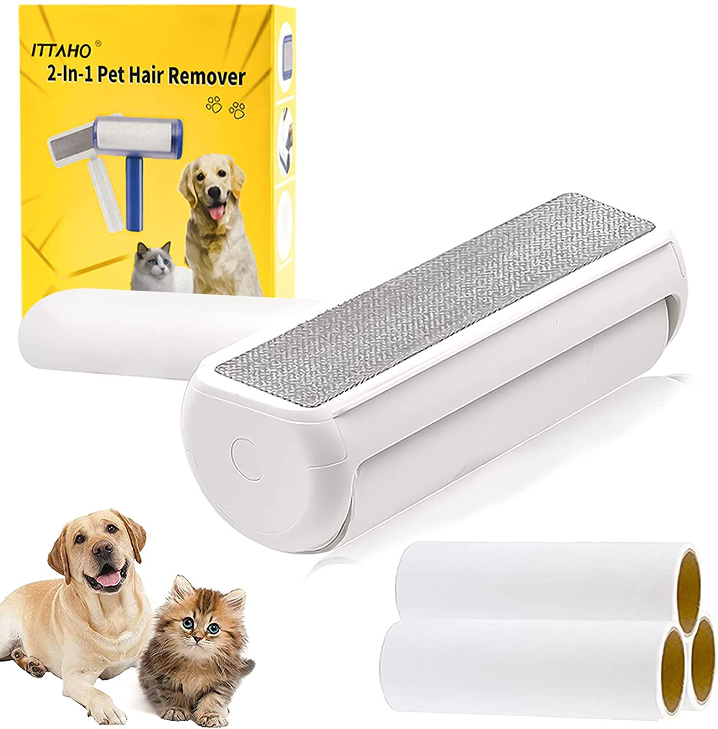 Pet Hair Remover Sofa Clothes Lint Cleaning Brush Reusable Dog Cat Fur Roller 